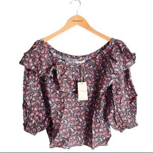 Doen Cielito Top NWT - Teal Canterbury Paisley